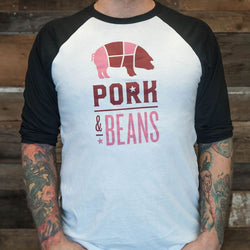 Pork & Beans – Baseball Tee Black/ White